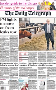 The Daily Telegraph (UK) Newspaper Front Page for 27 April 2021