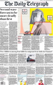 The Daily Telegraph (UK) Newspaper Front Page for 28 October 2020