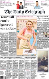 The Daily Telegraph (UK) Newspaper Front Page for 28 July 2015