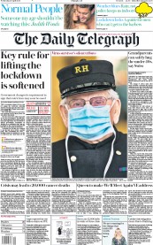 The Daily Telegraph (UK) Newspaper Front Page for 29 April 2020