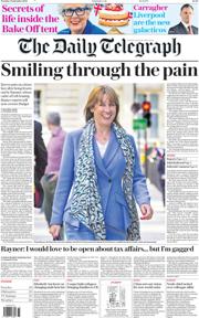 The Daily Telegraph front page for 2 September 2025