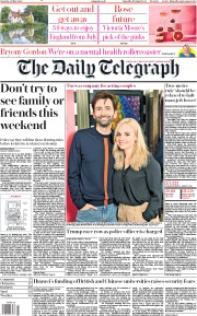 The Daily Telegraph (UK) Newspaper Front Page for 30 May 2020