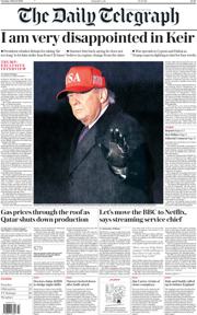 The Daily Telegraph front page for 3 March 2026