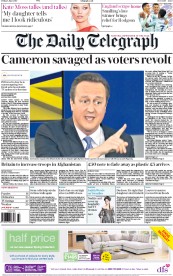 The Daily Telegraph (UK) Newspaper Front Page for 3 June 2016