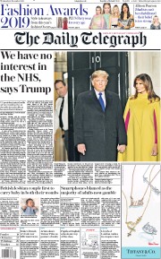 The Daily Telegraph (UK) Newspaper Front Page for 4 December 2019