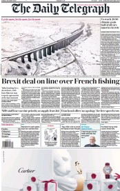 The Daily Telegraph (UK) Newspaper Front Page for 4 December 2020