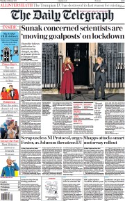 The Daily Telegraph (UK) Newspaper Front Page for 4 February 2021