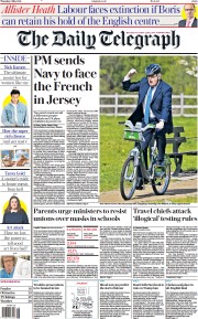 The Daily Telegraph (UK) Newspaper Front Page for 6 May 2021