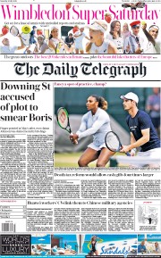 The Daily Telegraph (UK) Newspaper Front Page for 6 July 2019