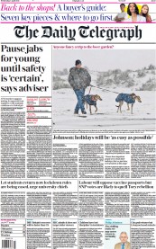 The Daily Telegraph (UK) Newspaper Front Page for 7 April 2021