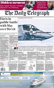 The Daily Telegraph (UK) Newspaper Front Page for 7 June 2018