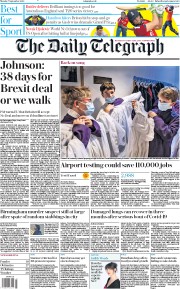 The Daily Telegraph (UK) Newspaper Front Page for 7 September 2020