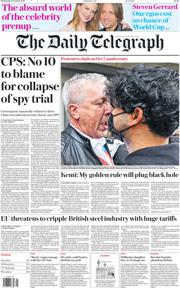 The Daily Telegraph front page for 8 October 2025