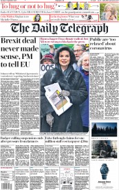 The Daily Telegraph (UK) Newspaper Front Page for 8 September 2020