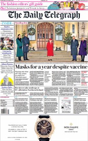 The Daily Telegraph (UK) Newspaper Front Page for 9 December 2020