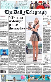 The Daily Telegraph (UK) Newspaper Front Page for 9 March 2016