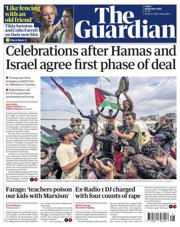 The Guardian front page for 10 October 2025