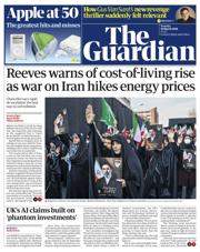 The Guardian front page for 10 March 2026
