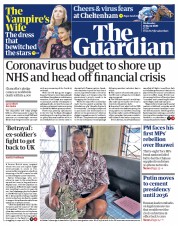 The Guardian (UK) Newspaper Front Page for 11 March 2020