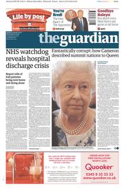 The Guardian (UK) Newspaper Front Page for 11 May 2016