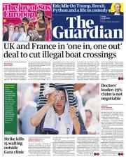 The Guardian front page for 11 July 2025