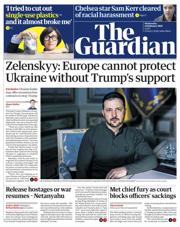 The Guardian front page for 12 February 2025