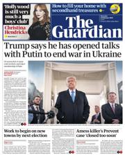 The Guardian front page for 13 February 2025