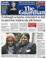 The Guardian (UK) Newspaper Front Page for 13 May 2020