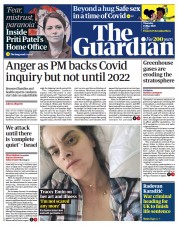 The Guardian (UK) Newspaper Front Page for 13 May 2021