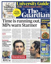 The Guardian front page for 13 September 2025