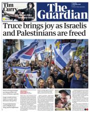 The Guardian front page for 14 October 2025