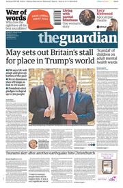 The Guardian (UK) Newspaper Front Page for 14 November 2016