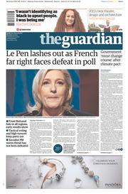 The Guardian (UK) Newspaper Front Page for 14 December 2015