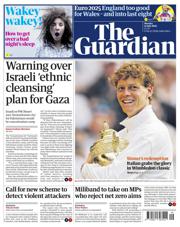 The Guardian front page for 14 July 2025