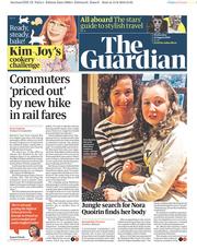 The Guardian (UK) Newspaper Front Page for 14 August 2019