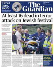 The Guardian front page for 15 December 2025