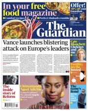 The Guardian front page for 15 February 2025