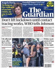 The Guardian (UK) Newspaper Front Page for 15 June 2020