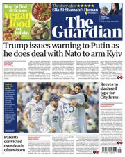 The Guardian front page for 15 July 2025