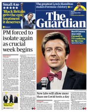 The Guardian (UK) Newspaper Front Page for 16 November 2020