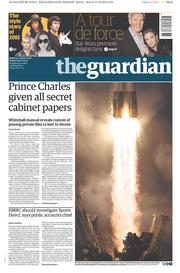 The Guardian (UK) Newspaper Front Page for 16 December 2015