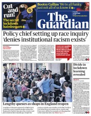 The Guardian (UK) Newspaper Front Page for 16 June 2020