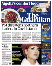 The Guardian (UK) Newspaper Front Page for 17 October 2020