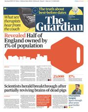 The Guardian (UK) Newspaper Front Page for 18 April 2019