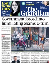 The Guardian (UK) Newspaper Front Page for 18 August 2020