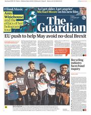 The Guardian (UK) Newspaper Front Page for 19 October 2018