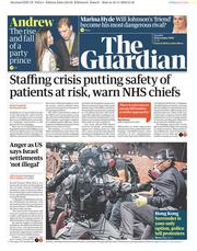 The Guardian (UK) Newspaper Front Page for 19 November 2019