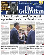 The Guardian front page for 19 February 2025