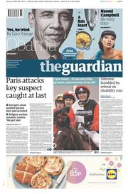 The Guardian (UK) Newspaper Front Page for 19 March 2016