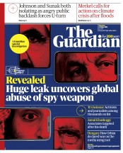 The Guardian (UK) Newspaper Front Page for 19 July 2021